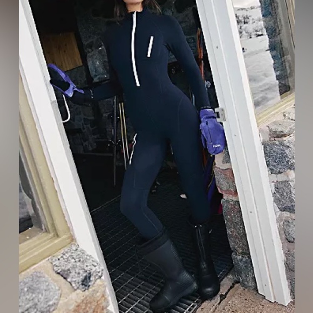 NWT Free People Coast to Coast Onesie Base Layer in Black